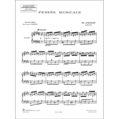Franz Schubert - Moment Musical Pensee Musicale Opus 94 N. 4 Pour
