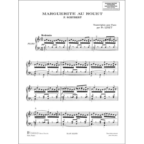 Franz Schubert - Marguerite Au Rouet Piano