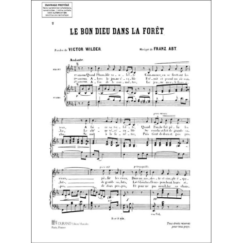 Franz Wilhelm Abt - Le Bon Dieu Cht-Piano