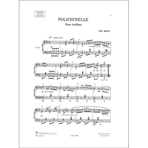 Paul Wachs - Polichinelle. Danse Boufonne, Pour Piano