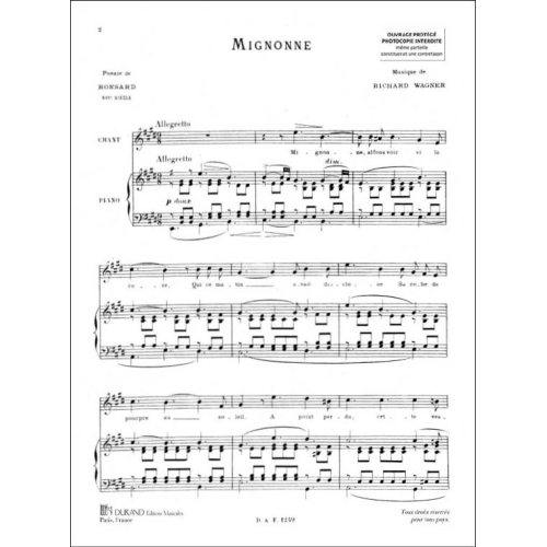 Richard Wagner - Mignonne Cht-Piano