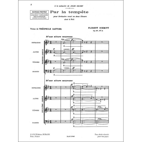Florent Schmitt - Par La Tempete Choeur