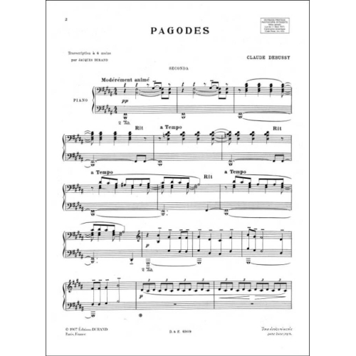 Claude Debussy - Pagodes 4 Mains