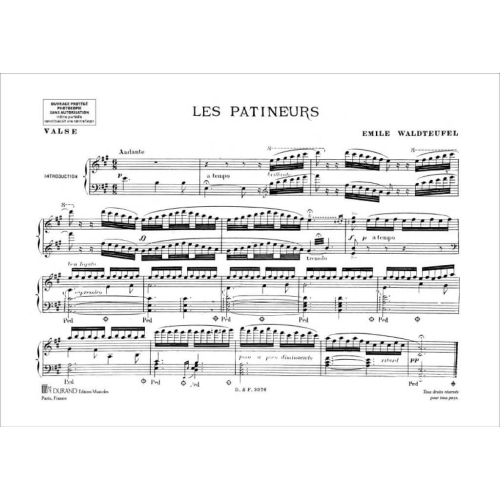 Emile Waldteufel - Les Patineurs. Valse Pour Piano