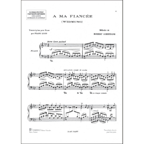 Robert Schumann - A Ma Fiancee Op 25 N 1