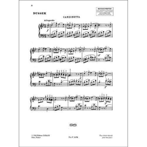 Jan Ladislav Dussek - Canzonetta Piano