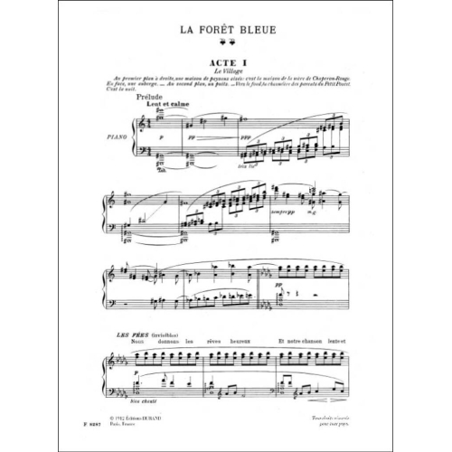 Louis Aubert - La Foret Bleue Piano