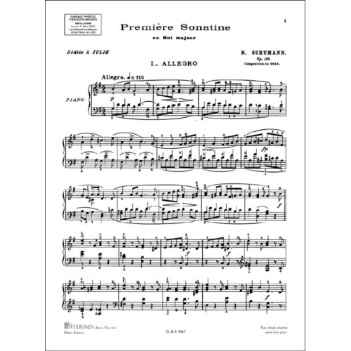 Robert Schumann - Sonatine N 1 Op 118 Piano