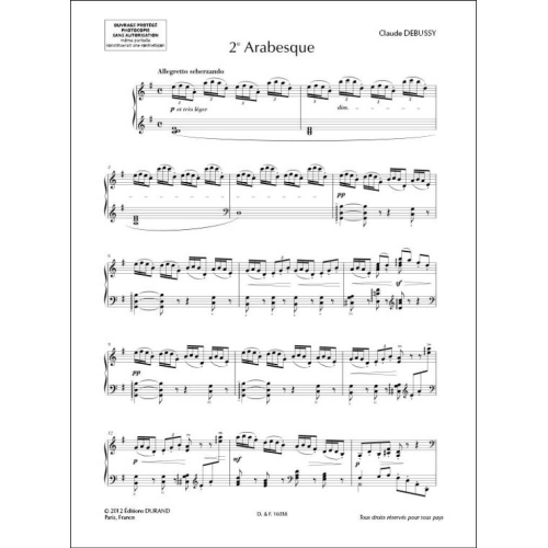 Claude Debussy - Deuxième Arabesque