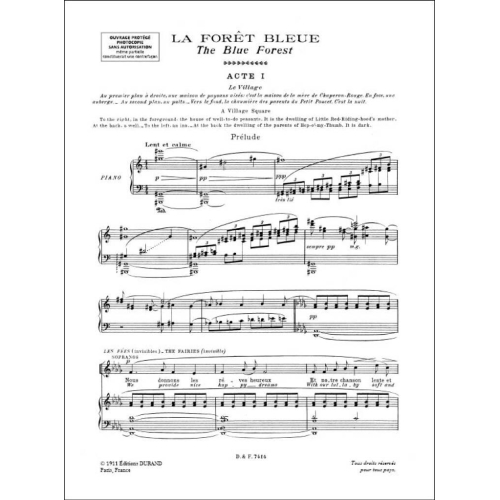 Louis Aubert - La Foret Bleue Chant-Piano