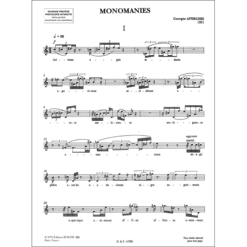 Georges Aperghis - Monomanies