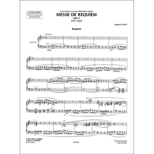 Auguste Schirlé - Messe de requiem - opus 1