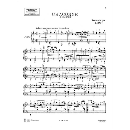 Johann Sebastian Bach - Chaconne Piano
