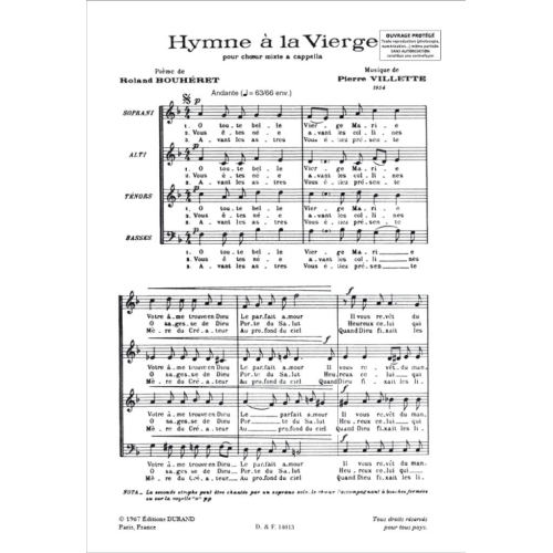 Pierre Villette - Hymne à La Vierge