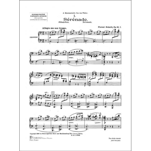 Florent Schmitt - Feuillets De Voyage Opus 26 Livre I