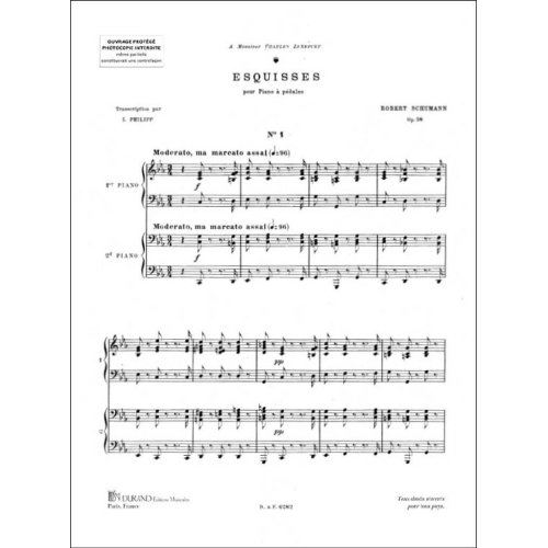 Robert Schumann - Esquisses 2 Pianos