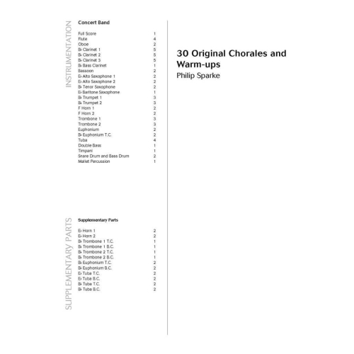 Sparke, Philip - 30 Original Chorales and Warm-Ups