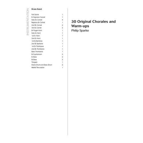 Sparke, Philip - 30 Original Chorales and Warm-ups