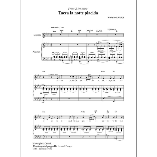 Giuseppe Verdi - Tacea la notte placida, da Il Trovatore
