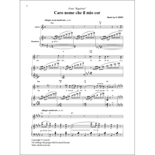 Giuseppe Verdi - Caro nome che il mio cor, da Rigoletto