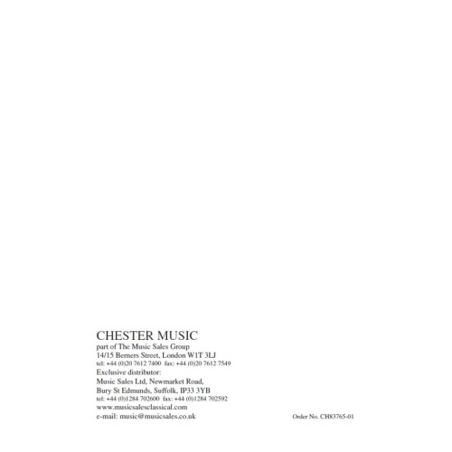 Hugh Wood - An Epithalamion, Or Marriage Song (Vocal Score)