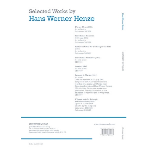 Hans Werner Henze - Sebastian Im Traum - Dream Of Sebastian