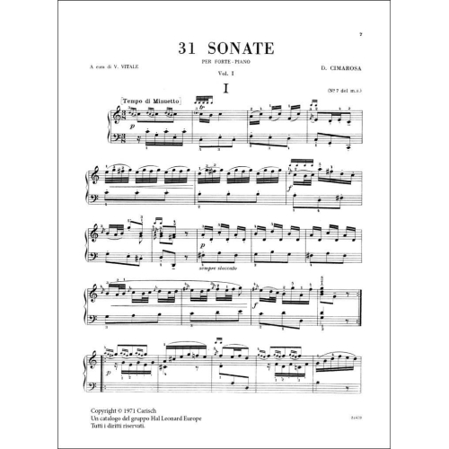 Domenico Cimarosa - 31 Sonatas Vol. 1 (Vitale/Bruno)