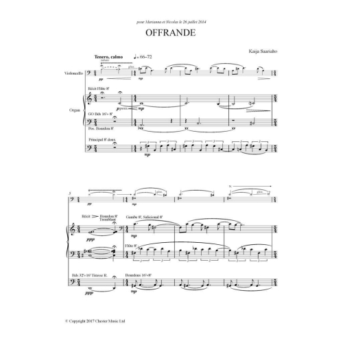 Kaija Saariaho - Offrande