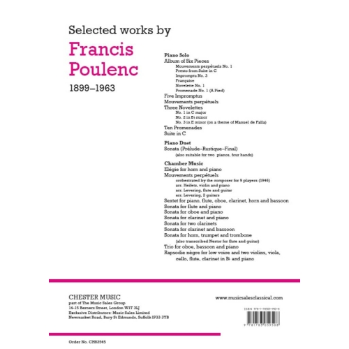 Francis Poulenc - Sonata For Flute And Piano