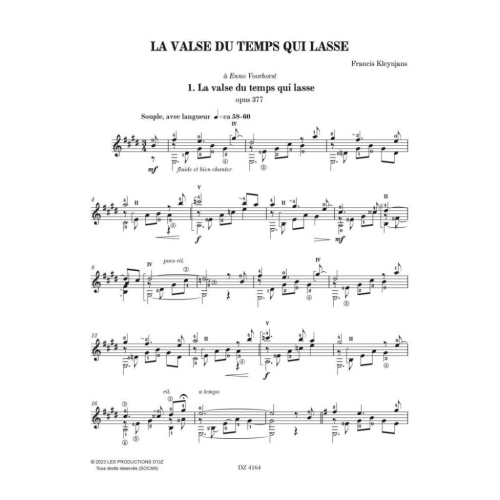 Kleynjans, Francis - La valse du temps qui lasse