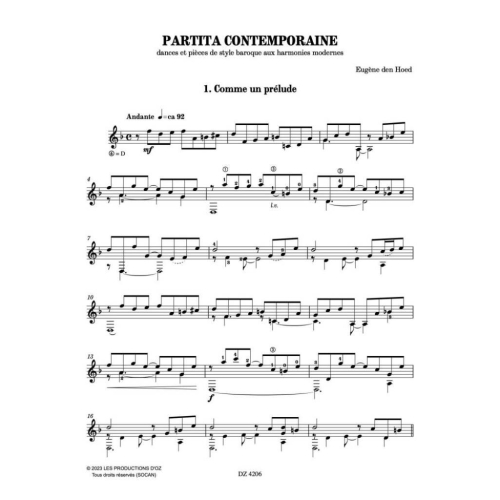 Hoed, Eugène - Partita contemporaine