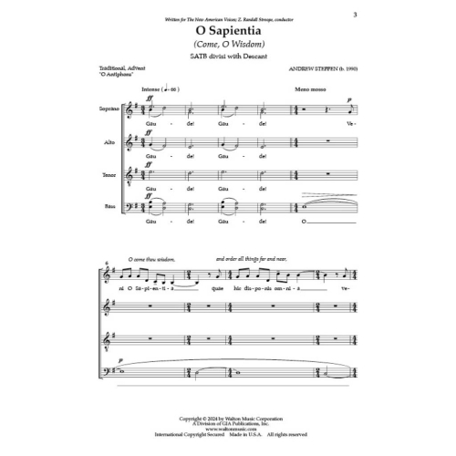 Steffen, Andrew - O Sapientia