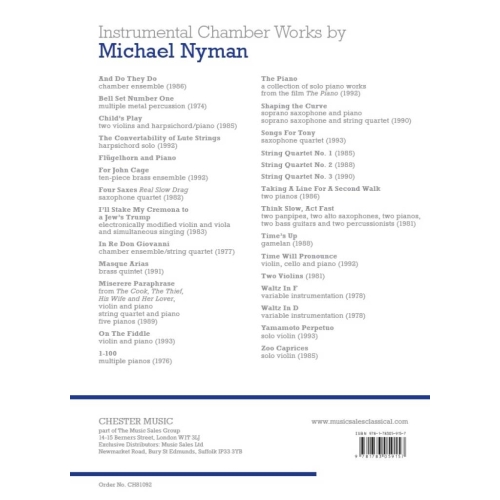 Nyman, Michael - Where the City's Ceaseless Crowds