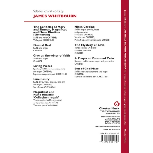 Whitbourn, James - All Shall Be Amen And Alleluia