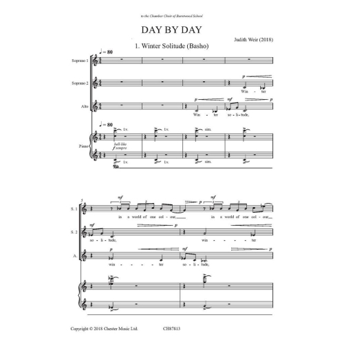 Weir, Judith - Day By Day