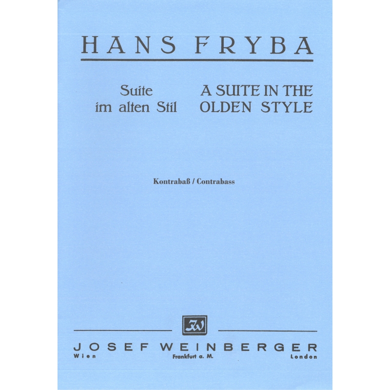 Fryba, Hans - Suite in Olden Style (double bass)