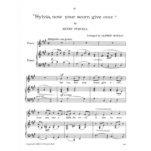 Purcell, Henry - Six Songs - Voice and Piano