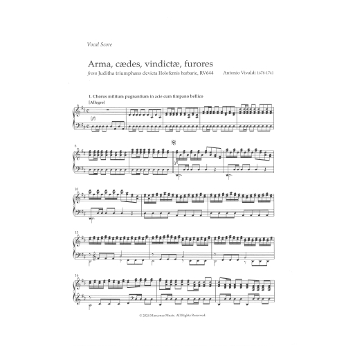 Vivaldi - Arma, caedes, vindictae, furores