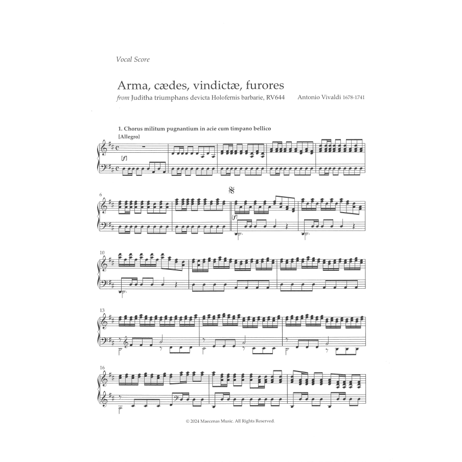 Vivaldi - Arma, caedes, vindictae, furores