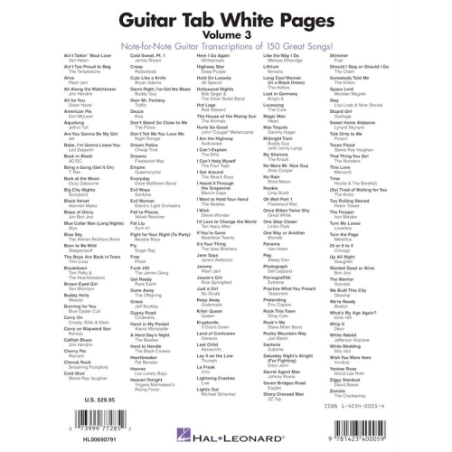Guitar Tab White Pages Volume 3