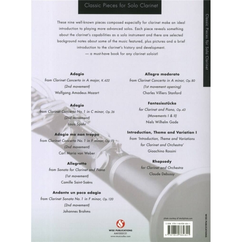 Classic Pieces for Solo Clarinet
