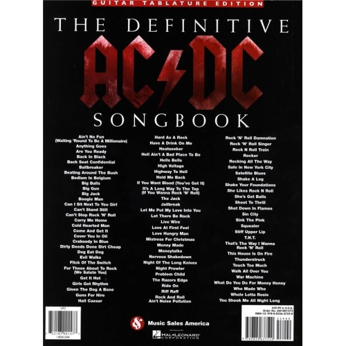 The Definitive AC/DC Songbook-Updated Edition