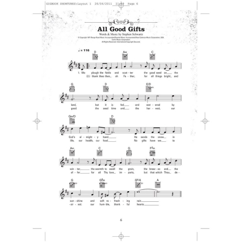The Gig Book: Showtunes