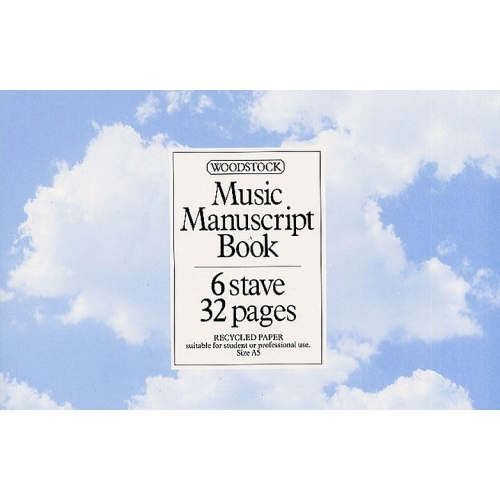 Music Manuscript Book: 6 Stave 32 Pages