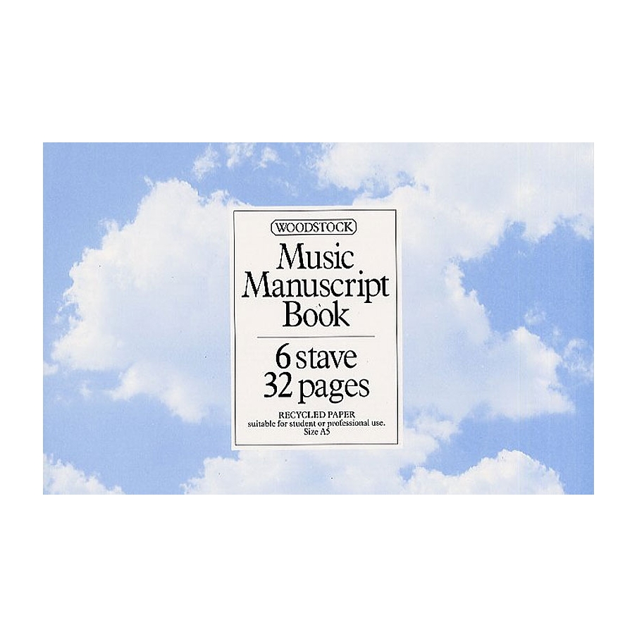 Music Manuscript Book: 6 Stave 32 Pages