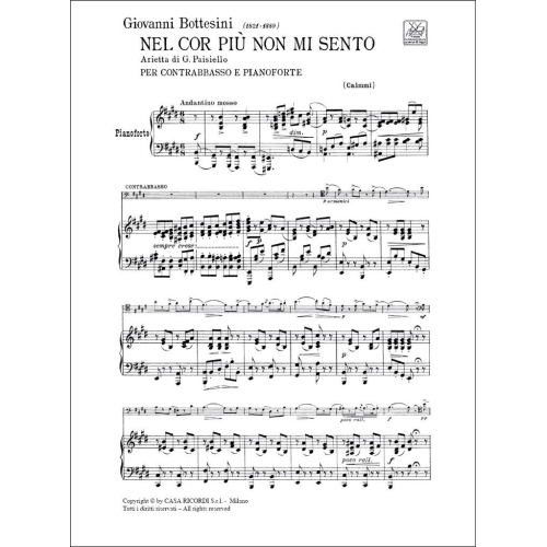 Bottesini, Giovanni - Nel Cor Piu Non Mi Sento (Arietta Di G. Paisiello)