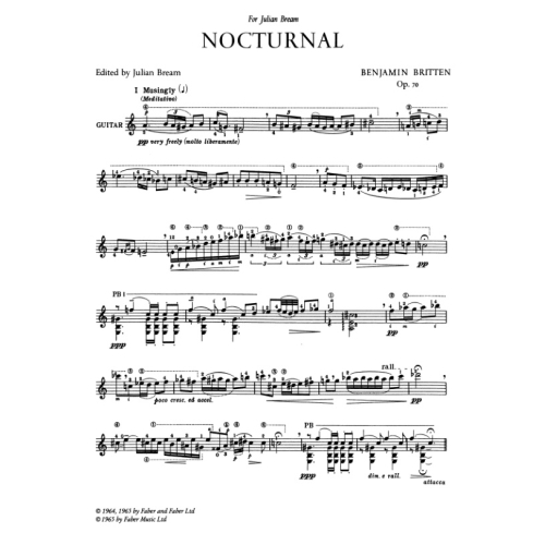 Britten, Benjamin - Nocturnal After John Dowland For Guitar Op.70