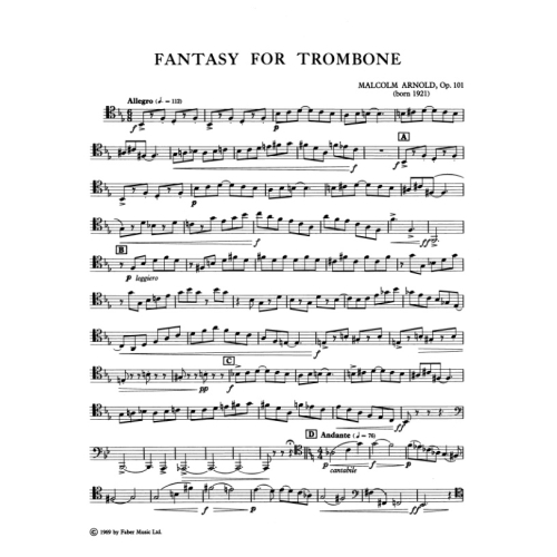 Arnold, Malcolm - Fantasy for Trombone