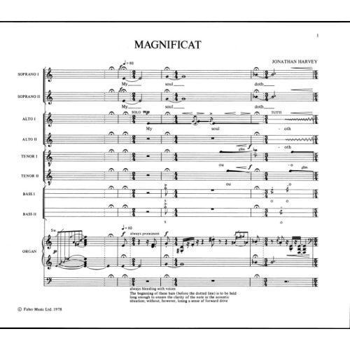 Harvey, Jonathan - Magnificat & Nunc Dimittis