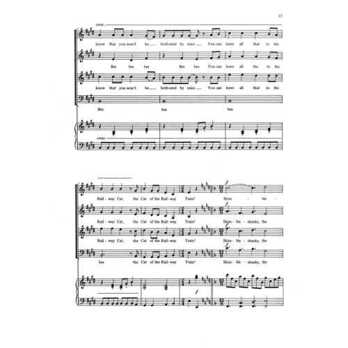 Lloyd Webber, Andrew - Skimbleshanks. SATB accompanied